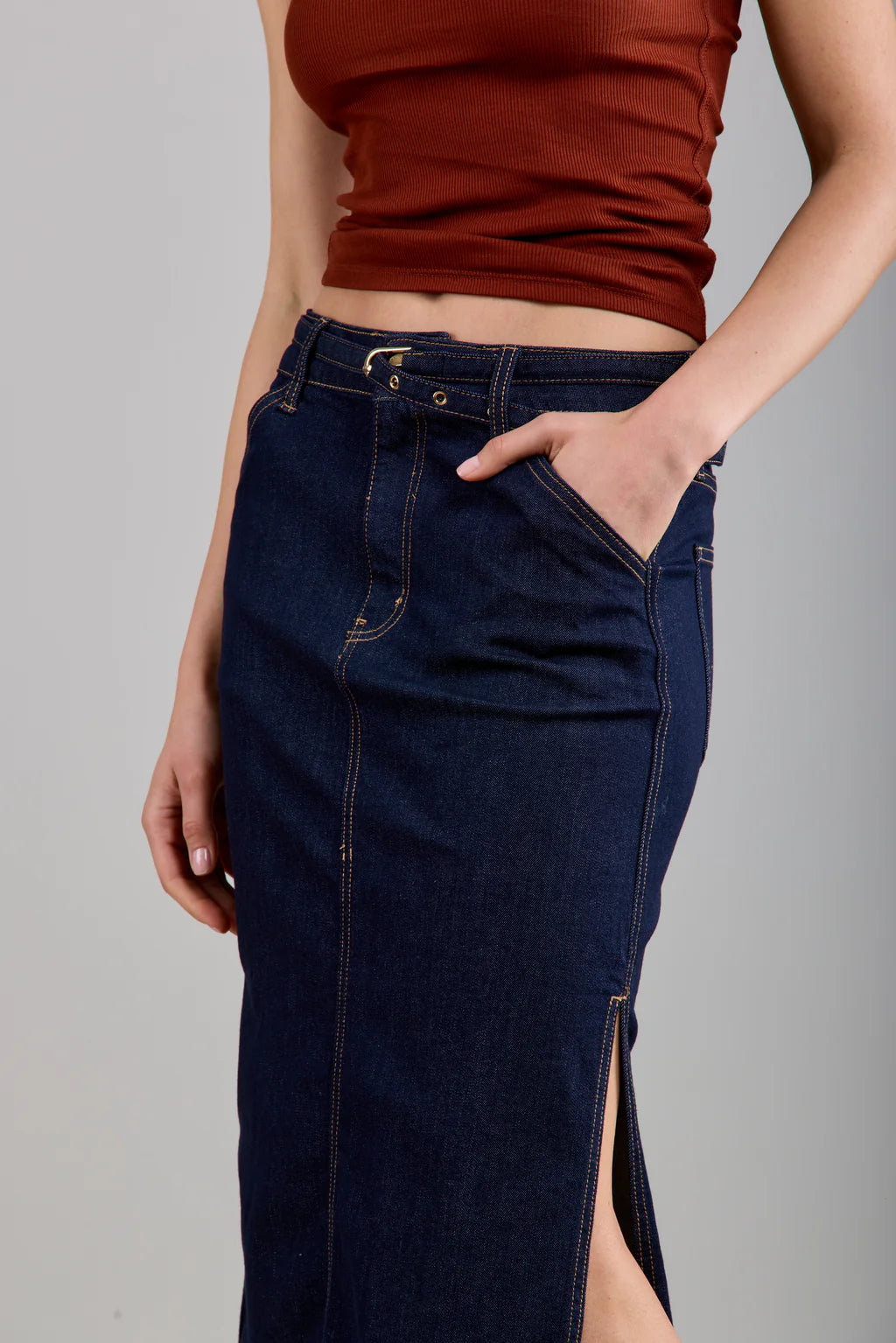 DARK DENIM SKIRT