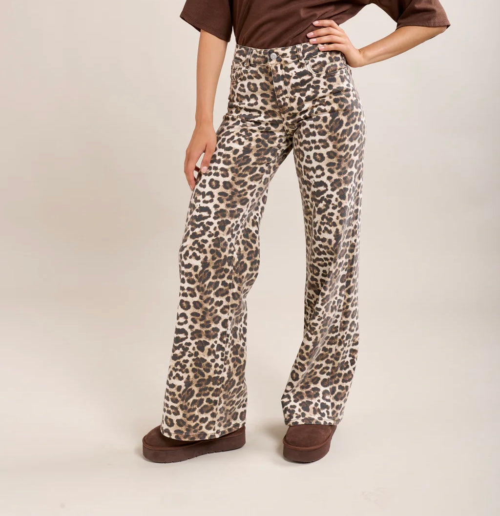 LEOPARD PRINT JEANS