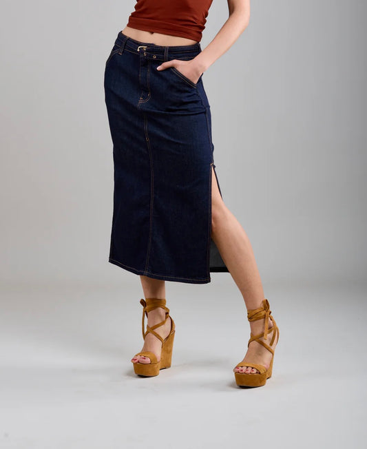 DARK DENIM SKIRT